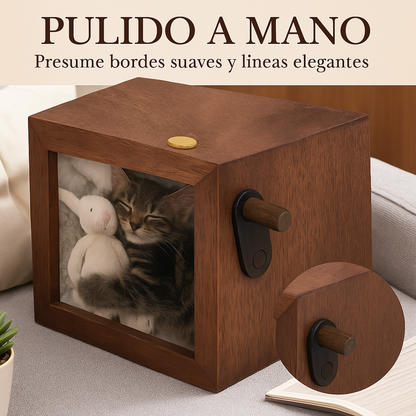 Álbum de fotos con manivela